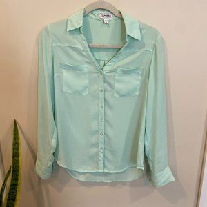Express Seafoam Green Portofino Shirt